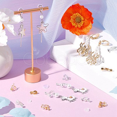 24Pcs 6 Style Brass Clip-on Earring Findings DIY-SC0021-30-1
