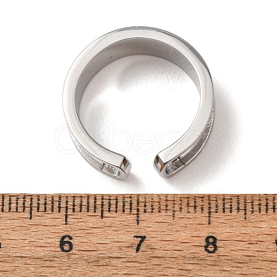304 Stainless Steel Cuff Open Rings SA-CBACA70-01A-P-1