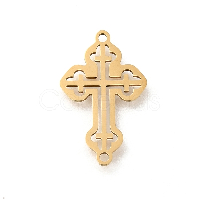 201 Stainless Steel Laser Cut Connector Charms STAS-R132-13G-1