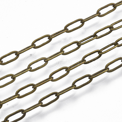 Brass Paperclip Chains X-CHC-S008-001D-AB-1