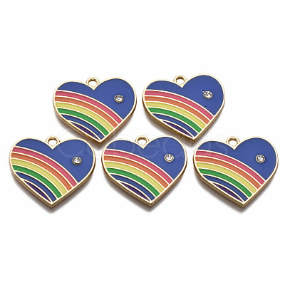Alloy Enamel Pendants ENAM-T011-108D-NR-1