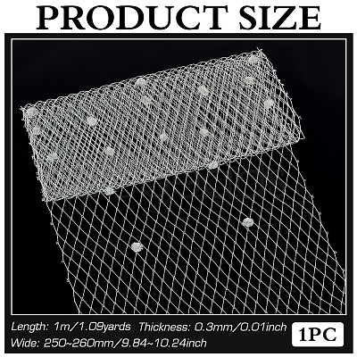 Polyester Bridal Veils DIY-WH0622-071D-1