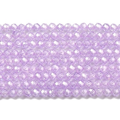 Cubic Zirconia Bead Strands ZIRC-C006-01B-09-1
