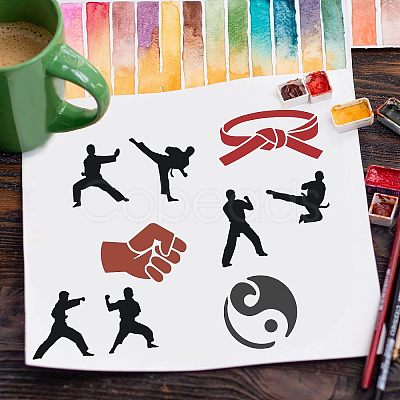 Plastic Reusable Drawing Painting Stencils Templates DIY-WH0172-922-1