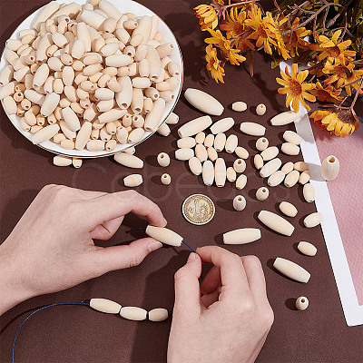405Pcs Wood Beads WOOD-GA0001-89-1