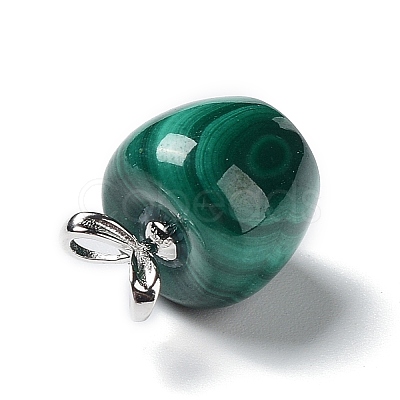 Natural Malachite Fruit Pendants G-P501-06P-1