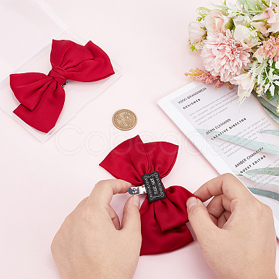 2Pcs Detachable Ribbon Satin Bowknot Shoe Decoration AJEW-PH0011-85B-1