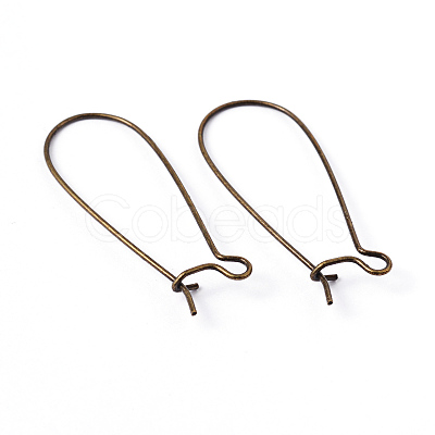 Brass Hoop Earrings Findings Kidney Ear Wires EC221-NFAB-1