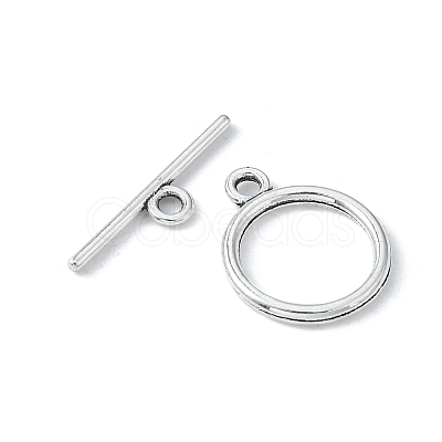 Tibetan Style Toggle Clasps TIBEP-A12208-S-LF-1