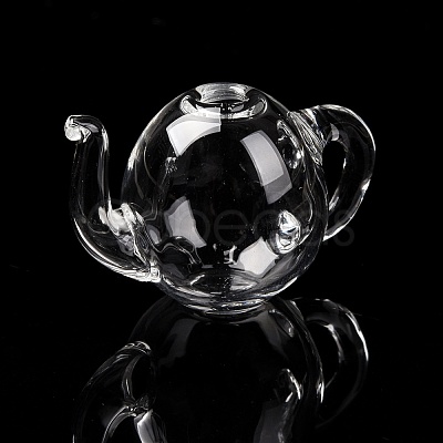 Round Mechanized Blown Glass Teapot GLAA-P052-01-1