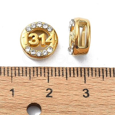 Ion Plating(IP) 304 Stainless Steel Slide Charms STAS-C089-06A-G-1