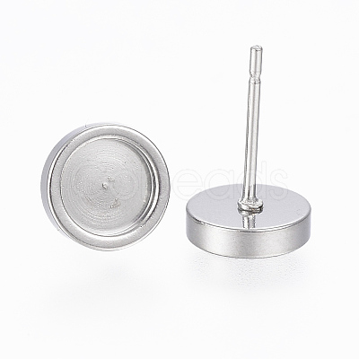 Tarnish Resistant 304 Stainless Steel Stud Earring Findings X-STAS-H410-07P-C-1