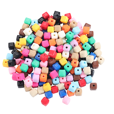 280Pcs 14 Colors Opaque Acrylic Beads MACR-SC0001-99-1