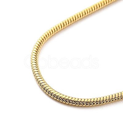 304 Stainless Steel Round Snake Chain Bracelet Making STAS-B044-01G-1