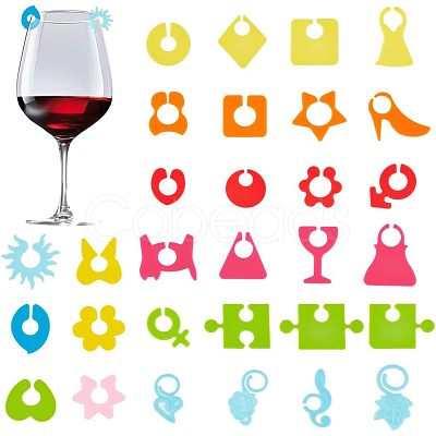 2 Sets 2 Style Silicone Goblet Charm Set DIY-OC0009-96-1
