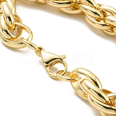 Ion Plating(IP) 304 Stainless Steel Rope Chain Bracelets BJEW-D030-09G-1