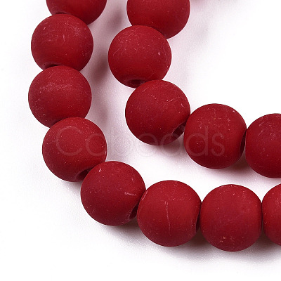 Opaque Glass Beads Strands GLAA-T032-P8mm-MD05-1
