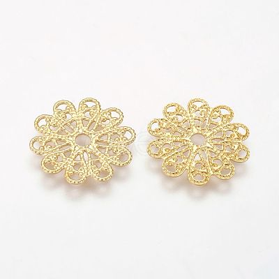Brass Vintage Filigree Findings KK-B554-G-1