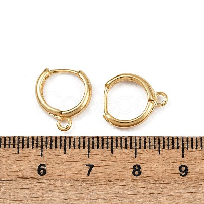 Brass Hoop Earring Findings KK-P310-35G-1