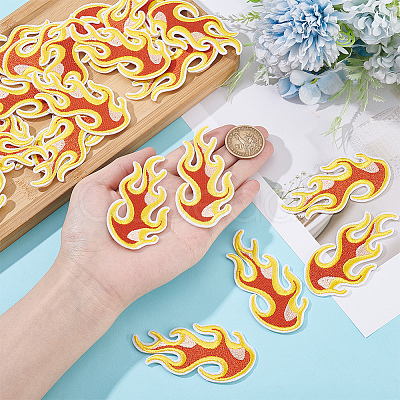 24Pcs Computerized Embroidery Cloth Iron on/Sew on Patches DIY-HY0003-09-1