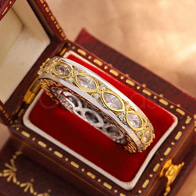 Brass Micro Pave Clear Cubic Zirconia Finger Rings for Women WG9A5FC-01-1