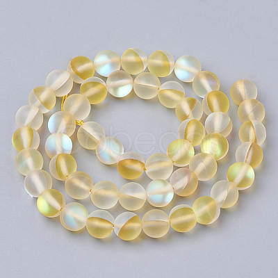 Synthetic Moonstone Beads Strands G-S283-10mm-14-1