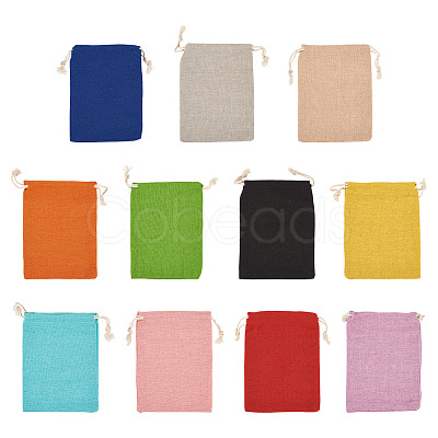 11Pcs 11 Colors Rectangle Cloth Packing Pouches ABAG-TA0001-87C-1