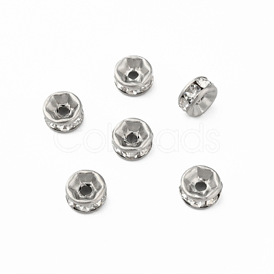 316 Surgical Stainless Steel Rhinestone Spacer Beads X-STAS-L285-001P-02-1