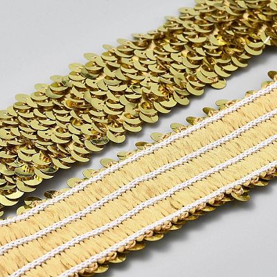 Polyester & Plastic Paillette Beads OCOR-WH0086-62A-1