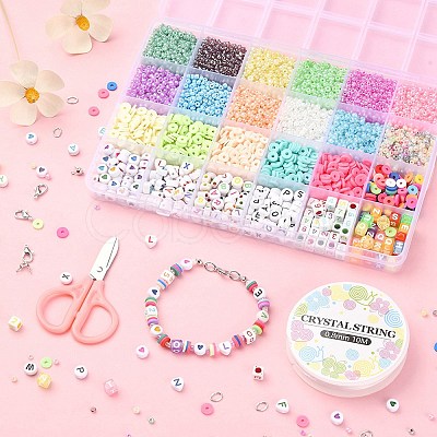 DIY Heishi Bracelet Necklace Making Kit DIY-YW0006-63-1