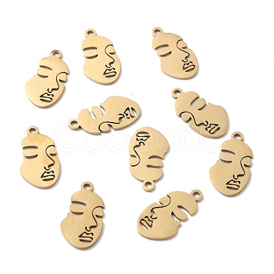 Ion Plating(IP) 304 Stainless Steel Pendants STAS-F271-09B-G-1