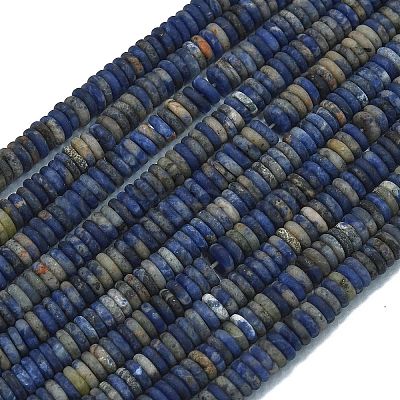 Frosted Natural Sodalite Beads Strands G-K389-C19-01-1
