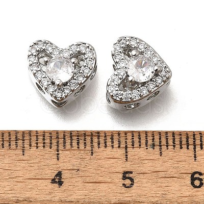 Brass Micro Pave Clear Cubic Zirconia and Glass Multi-Strand Links KK-M318-23P-1
