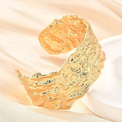 304 Stainless Steel Open Bangles BJEW-D308-02G-B-1