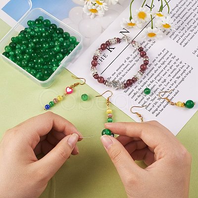 DIY Round Cat Eye Beads Bracelet Making Kit DIY-SZ0006-56D-1