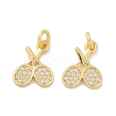 Brass Micro Pave Cubic Zirconia Pendants LS-KK-U073-08G-1
