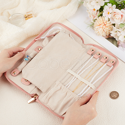 PU Leather Jewelry Zipper Bags ABAG-WH20001-41C-1