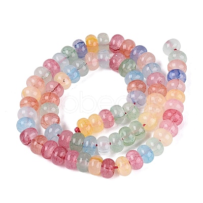 Imitation Jade Crackle Glass Beads Strands GLAA-Q108-05A-A01-1