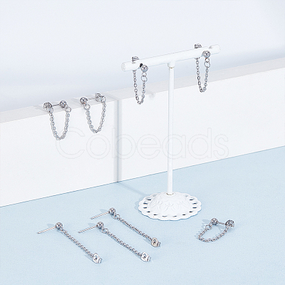 10Pair 304 Stainless Steel Ball Stud Earring EJEW-UN00022-1