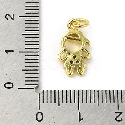 Brass Micro Pave Cubic Zirconia Pendants KK-M283-18A-02-1