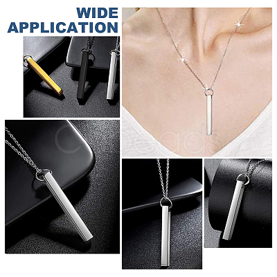 8Pcs 304 Stainless Steel Polished Pendant STAS-UN0055-98-1