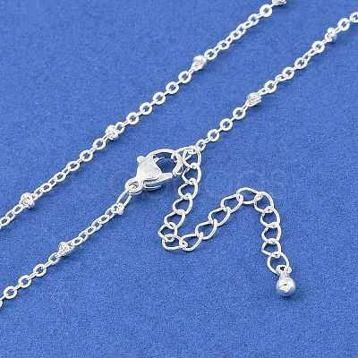 Brass Satellite Chains Necklaces NJEW-U008-04S-1