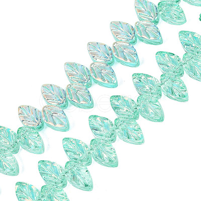 Electroplate Transparent Glass Beads Strands EGLA-N056-03A-10-1