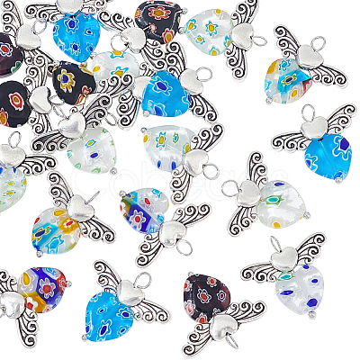 Handmade Millefiori Lampwork Pendants FIND-PH0008-12-1