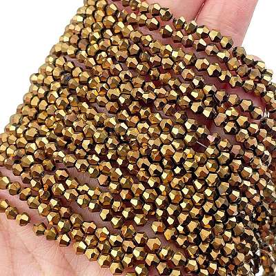 Transparent Electroplate Glass Beads Strands EGLA-A039-T3mm-UA11-1