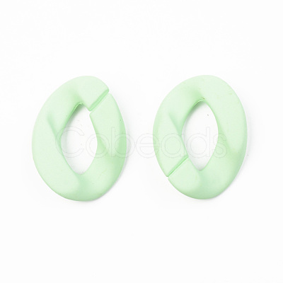 Opaque Spray Painted Acrylic Linking Rings OACR-T024-01-I06-1