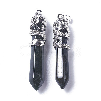 Natural Indian Agate Big Pointed Pendants G-G738-A-37-1