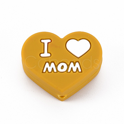 Mother's Day Father's Day Food Grade Eco-Friendly Silicone Focal Beads SIL-N002-10C-1
