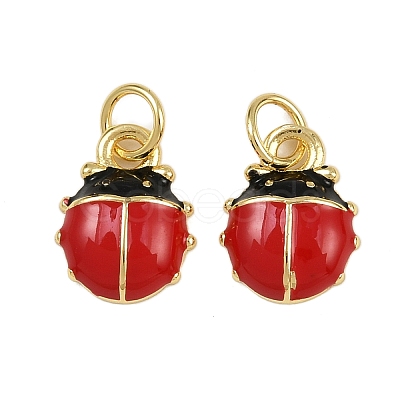 Brass Enamel Charms KK-L241-09G-1
