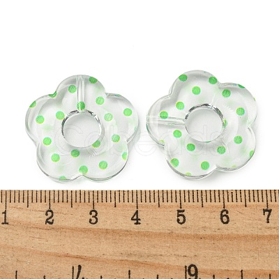 Transparent Printed Acrylic Beads OACR-H124-05B-03-1